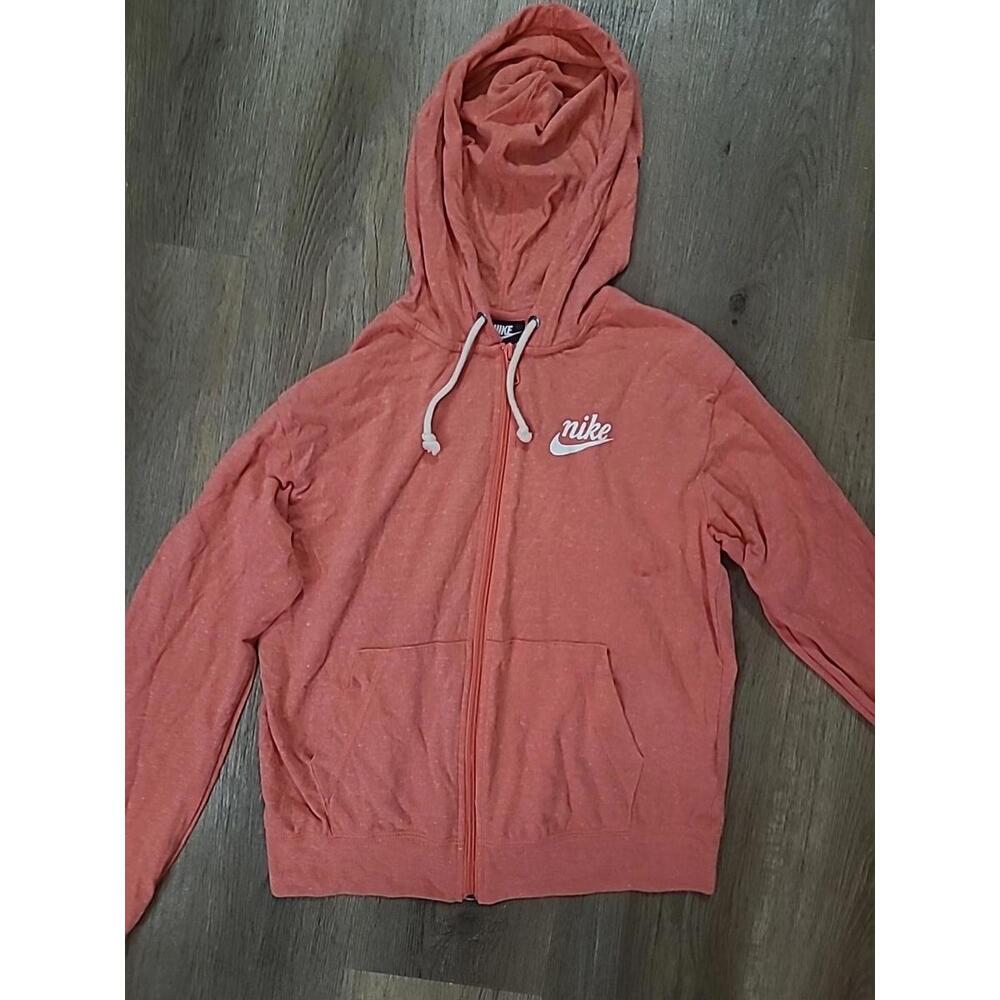 Nike Full Zip Lightweight Jacket Hooded Pink Womens XS